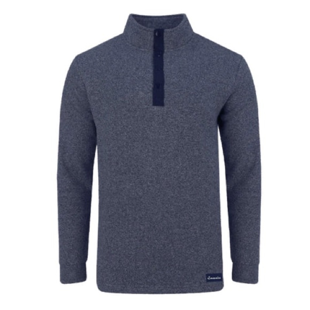 Swannies Golf | VGUC Wolff Fleece Mens Golf 1/4 Zip Snap Navy Fitted Large